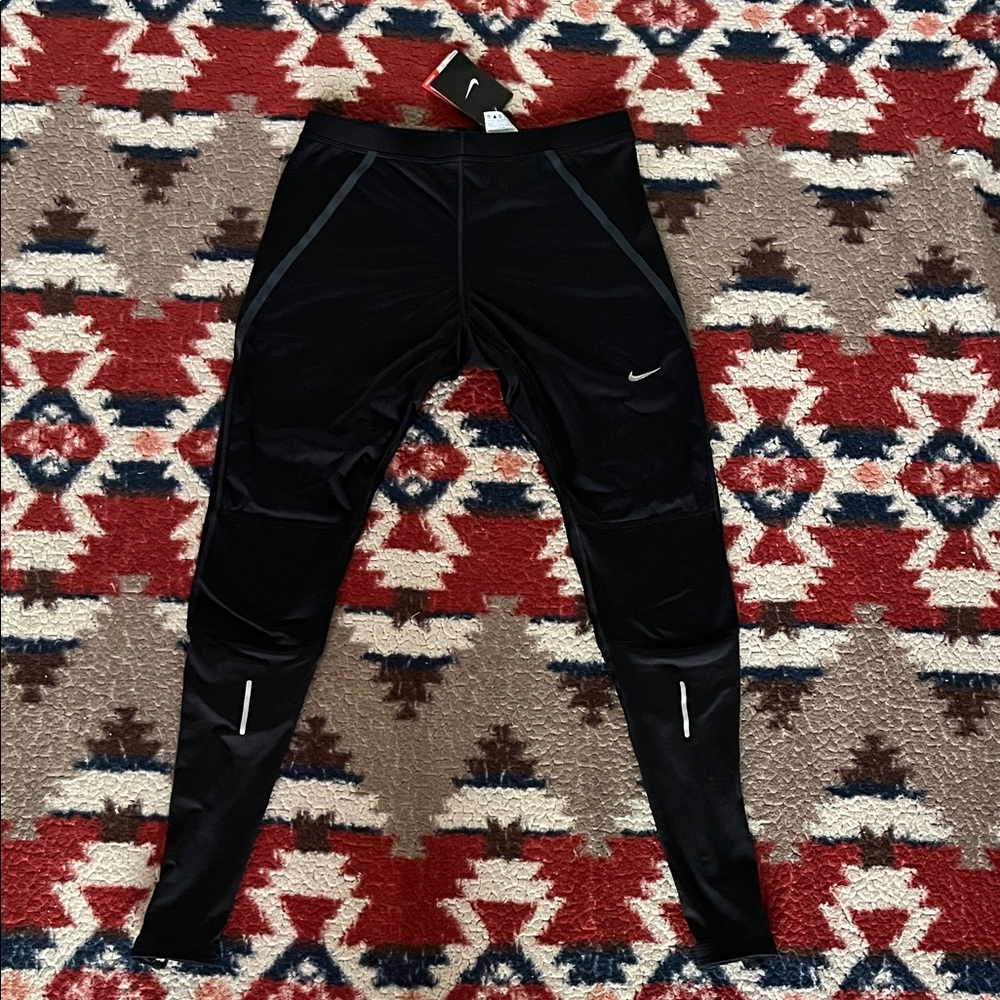 Brand new Nike Running Midnight Black Performance Leggings Men's Size M